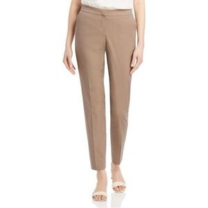 Lafayette 148 Manhattan Cigarette Pants Cotton Ankle Pants in Clay Size 2